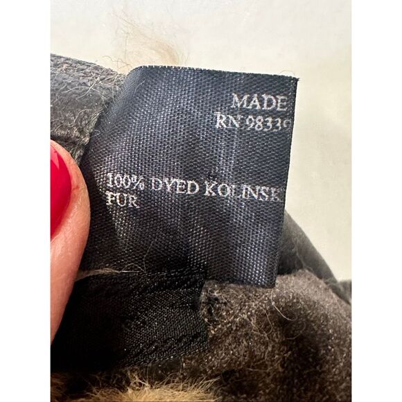 Prada Kolinsky Fur Brown/Tan Hat, made in Italy - Picture 6 of 7